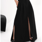 High Waist Slit Long Skirt SRS0278