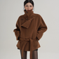 Stand Collar Wool Trench Coat SRS0376