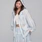Sheer Windbreaker Jumper / Flare Skirt ASG0045