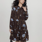 Retro Flower Print Dress VAS0184