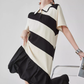 Polo Collar Color-Blocking Dress FER0112
