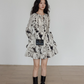 Round Neck Vintage Print Dress VAS0147