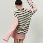 Black Pink Stripe Long Sleeve T-Shirt LLA0001