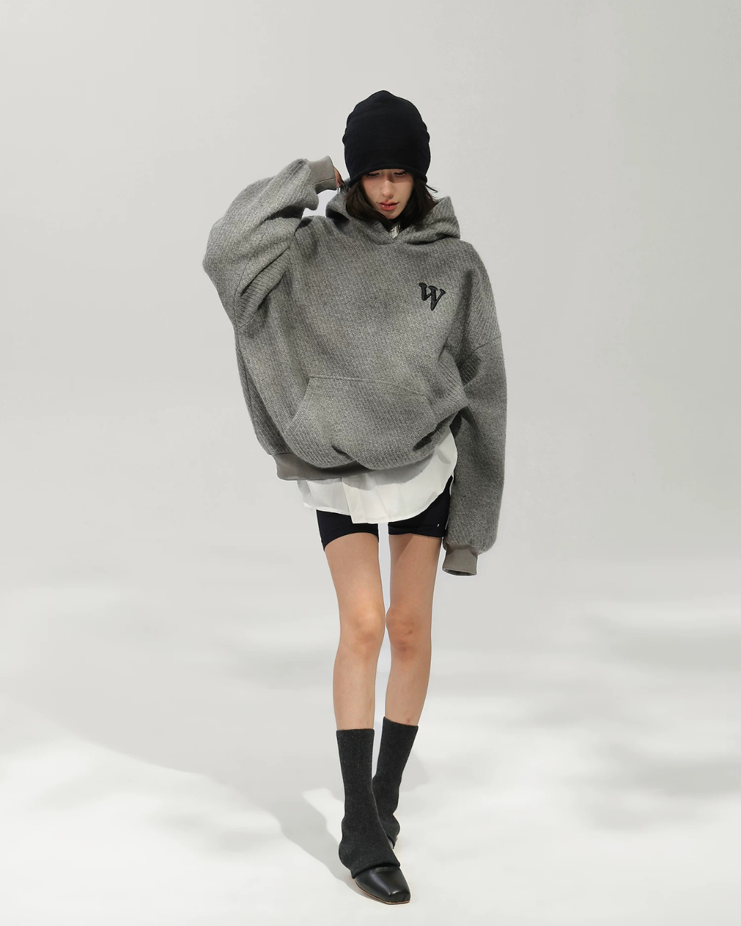 Wool Oversized Pullover Hoodie ACS0384