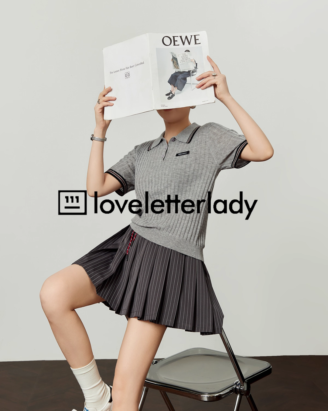 Polo Collar Knit Top LLA0489