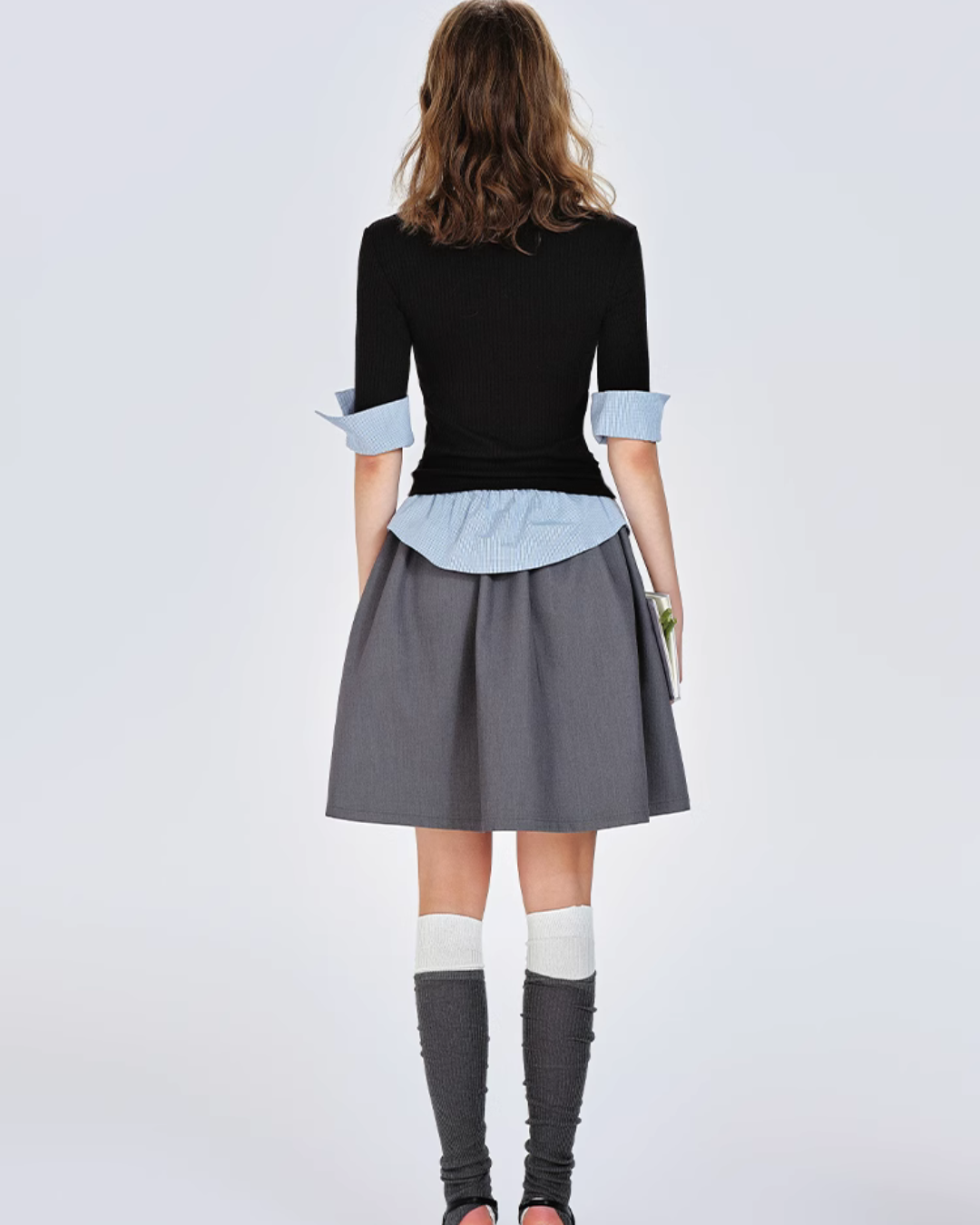 Layered Style V-Neck Slim Knit BHB0002