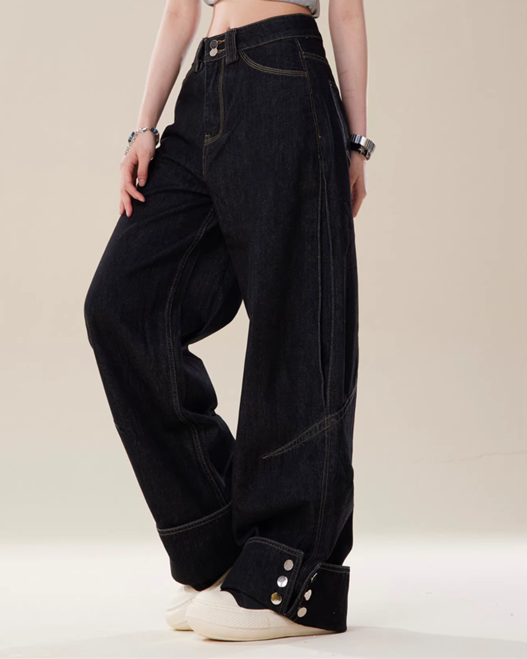 Loose Straight High-Waist Jeans ONP0005
