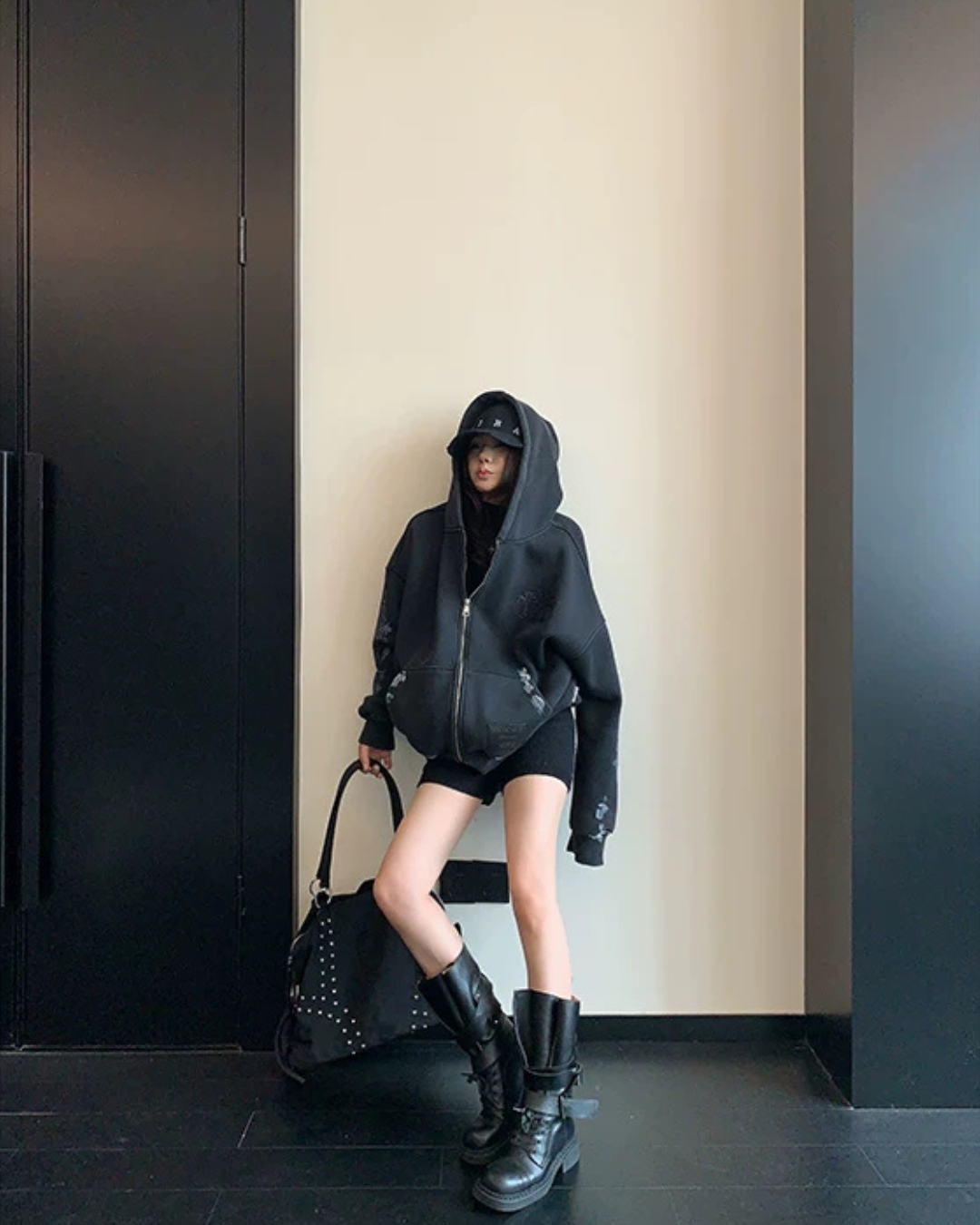 Chrome Hearts Style Zip-Up Hoodie YLS1074