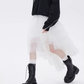 Buckled Irregular Tulle Skirt SHN0006