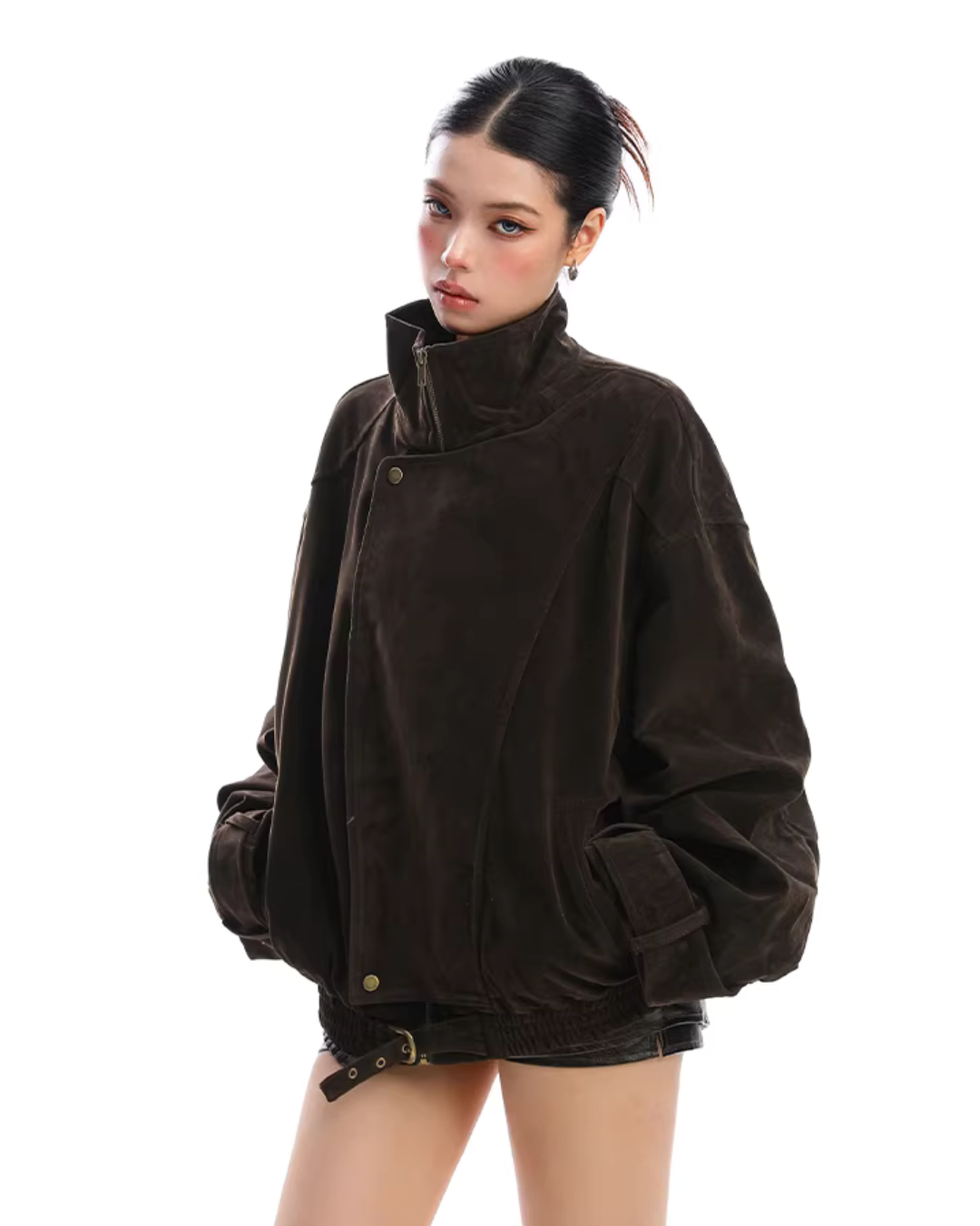 Suede Fleece Stand Collar Jacket BGS0045