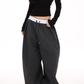 V-Neck Knit Top / Loose Sweatpants VAT0008
