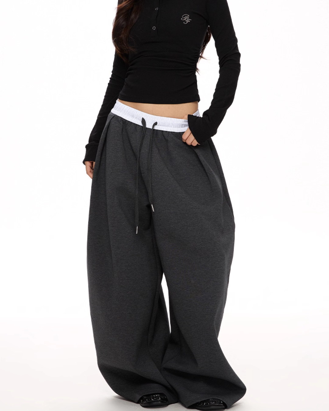 V-Neck Knit Top / Loose Sweatpants VAT0008