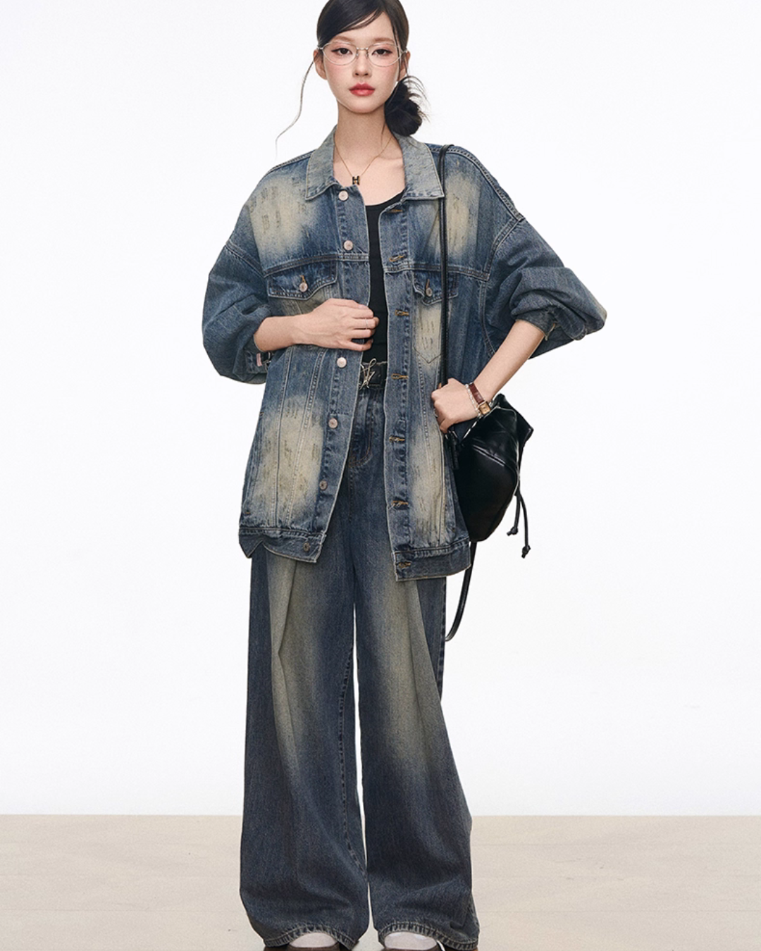 Vintage Denim Jacket / Denim Wide Pants WEO0074