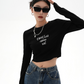 Cropped Logo Long T-Shirt SRS0014