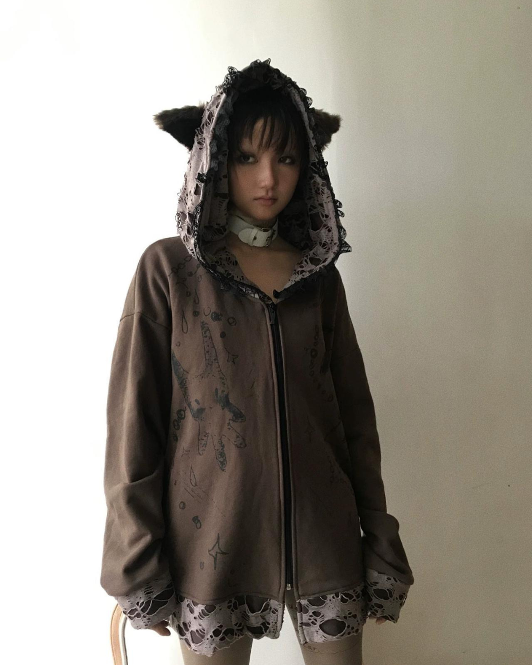 Cat Ears Big Hoodie BAE0001