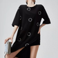 Asymmetry Round-Neck T-Shirt Dress FER0131