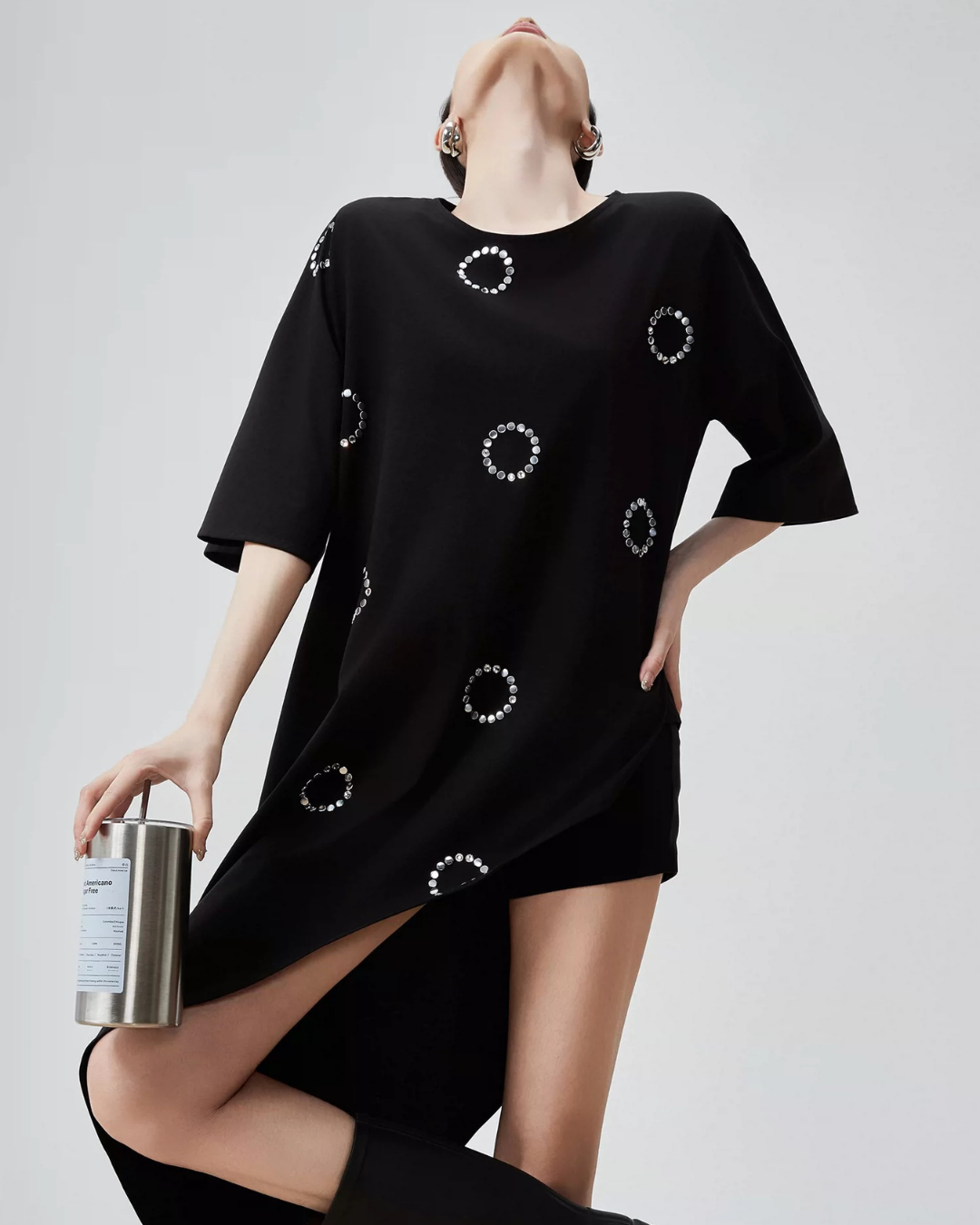 Asymmetry Round-Neck T-Shirt Dress FER0131
