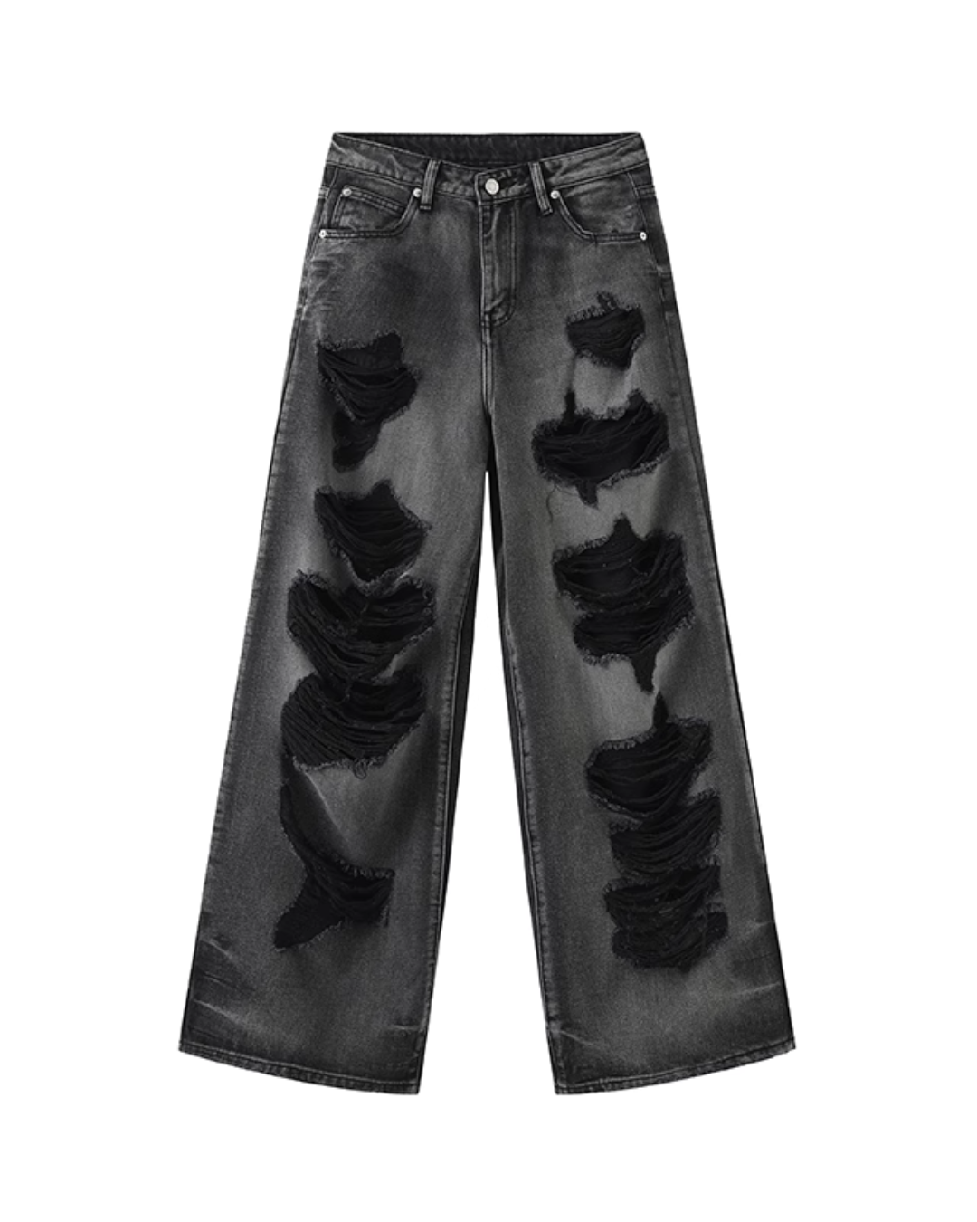 Hard Damage Black Denim Pants 1SH0002