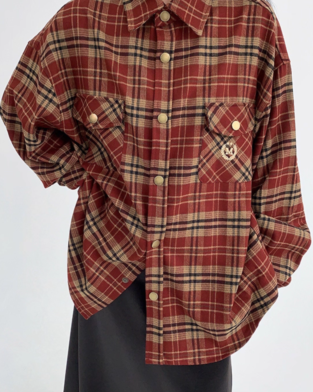Oversized Check Shirt YLS0900