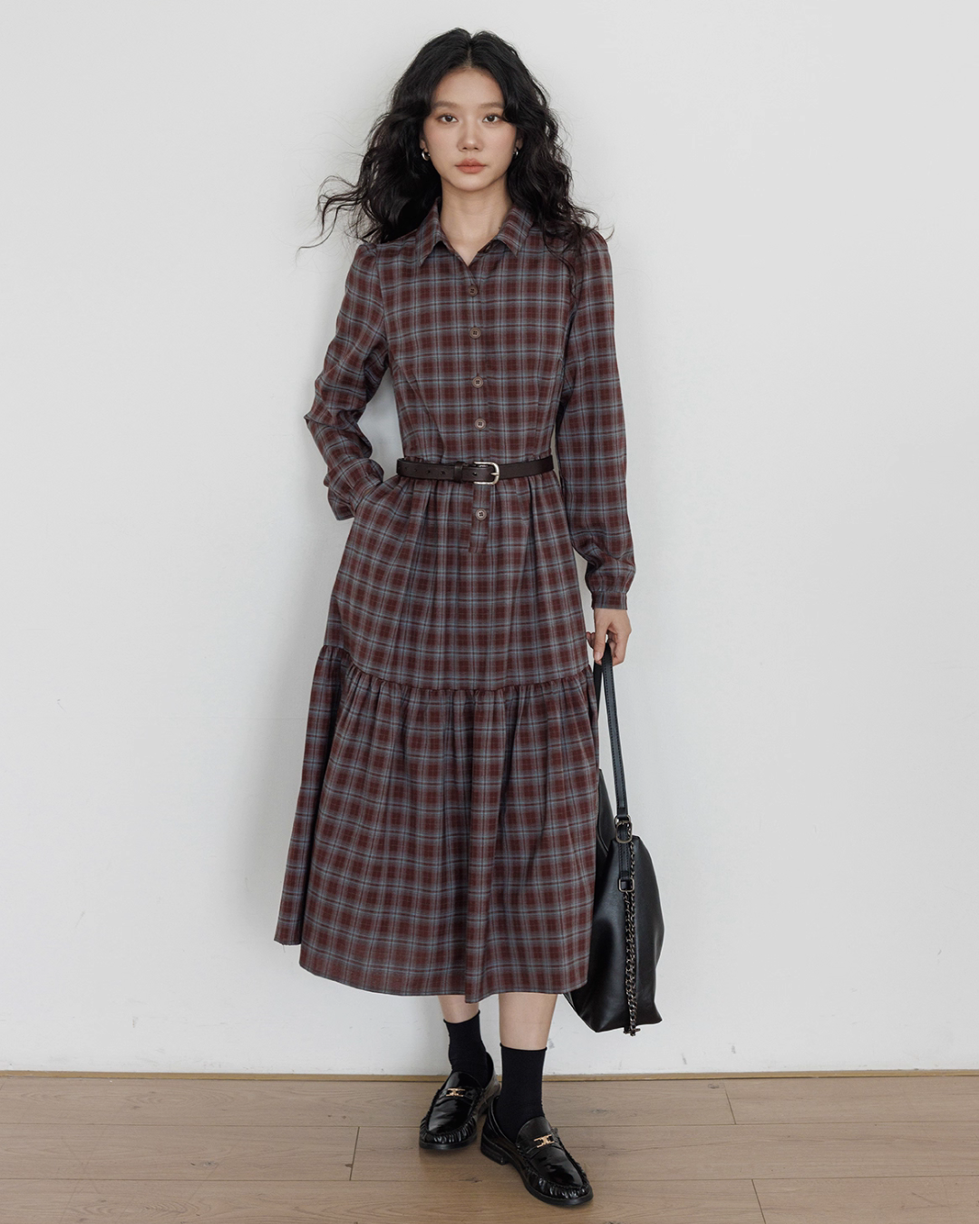 Classic Paid Long Dress VAS0162