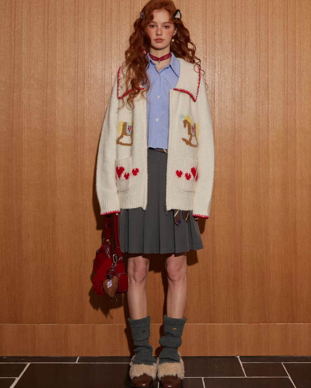 Horse Wool Knit Jacket ASG0075