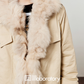 Fox Fur Jacket/Suede Pleated Skirt LLA0566