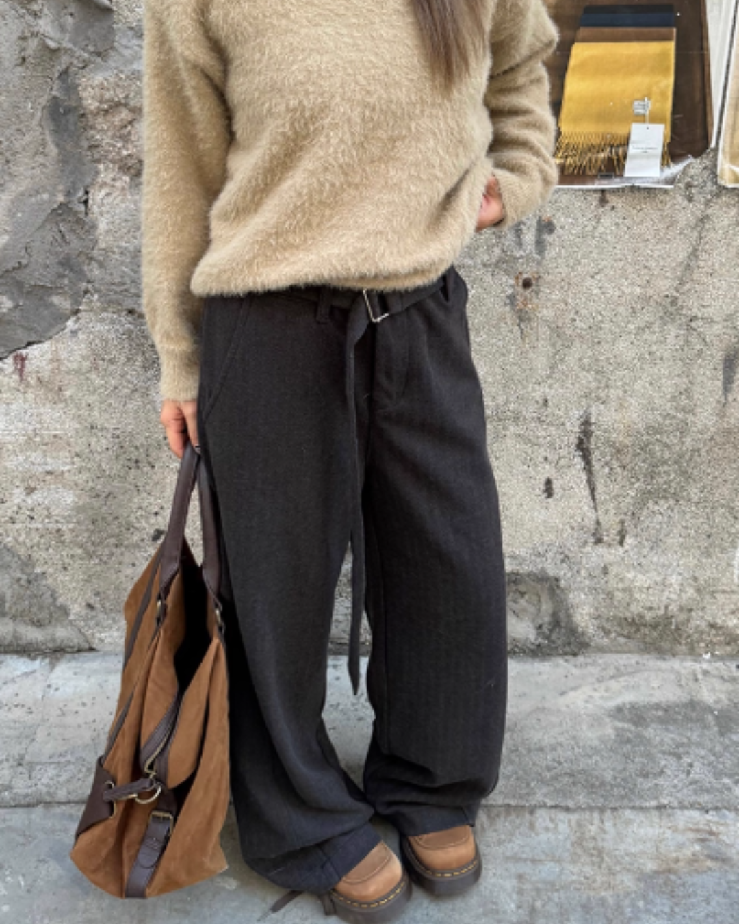 Belt Design Drapey Loose Pants CYE0068