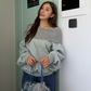Off-Shoulder Sweatshirt Hoodie CYE0105