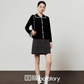 Slim Fit Knit Cardigan / Polka Dot Mini Skirt LLA0548