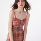 Retro Plaid Camisole Dress ZZF0199