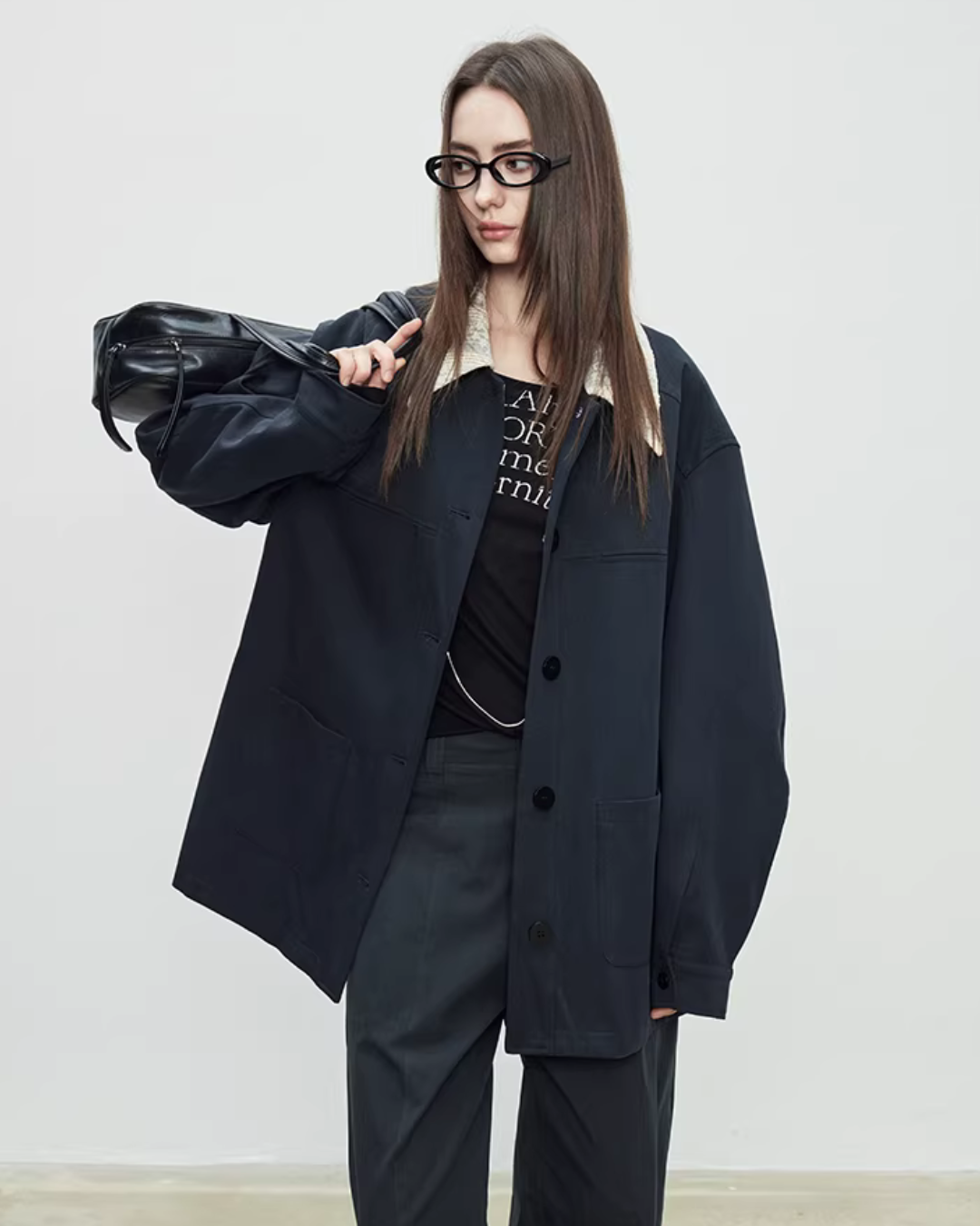 Patchwork Mid-Length Trench Coat TEO0008
