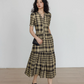 Tiered Check Shirt Dress VAS0056