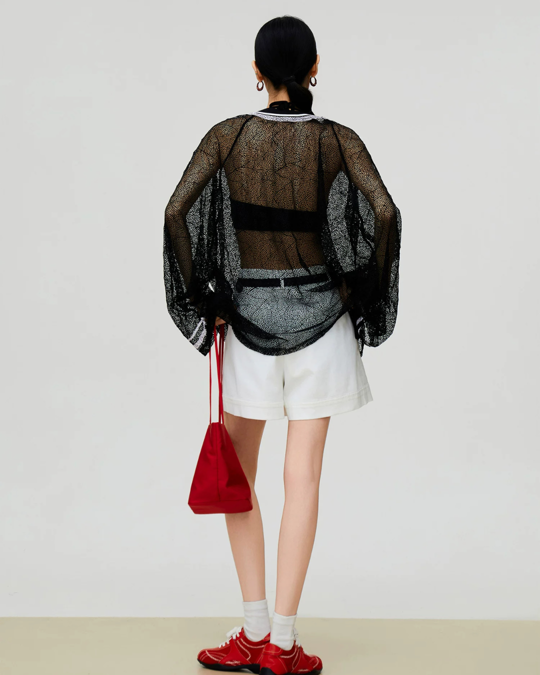 See-Through Mesh Pullover FER0253