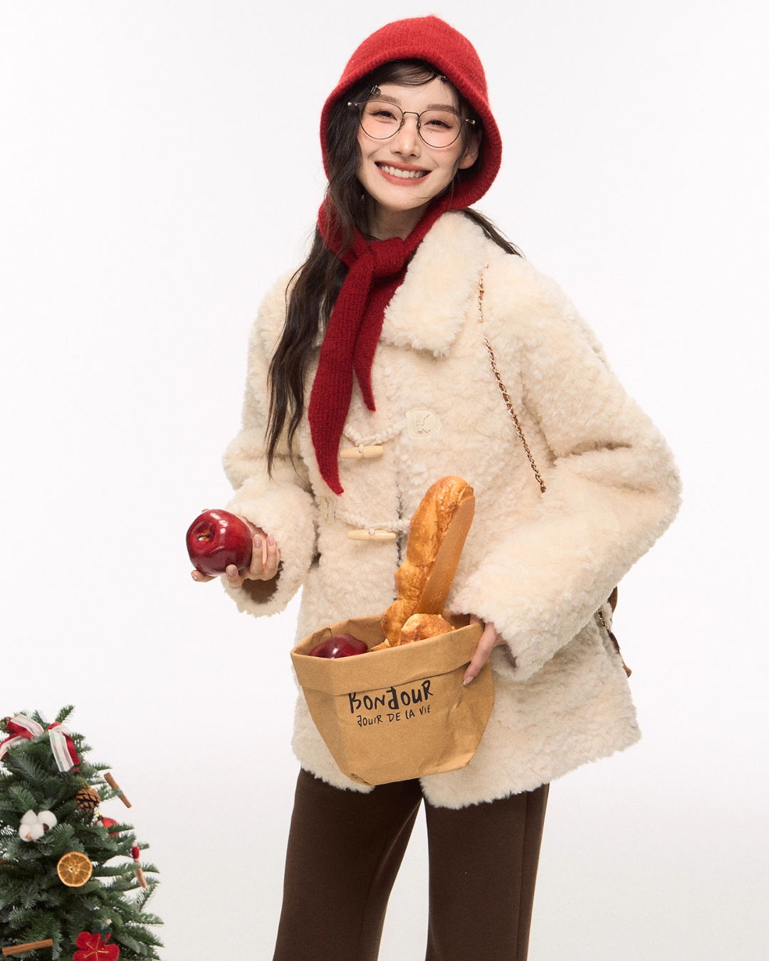 Toggle Fur Coat/Flare Pants ELS0014