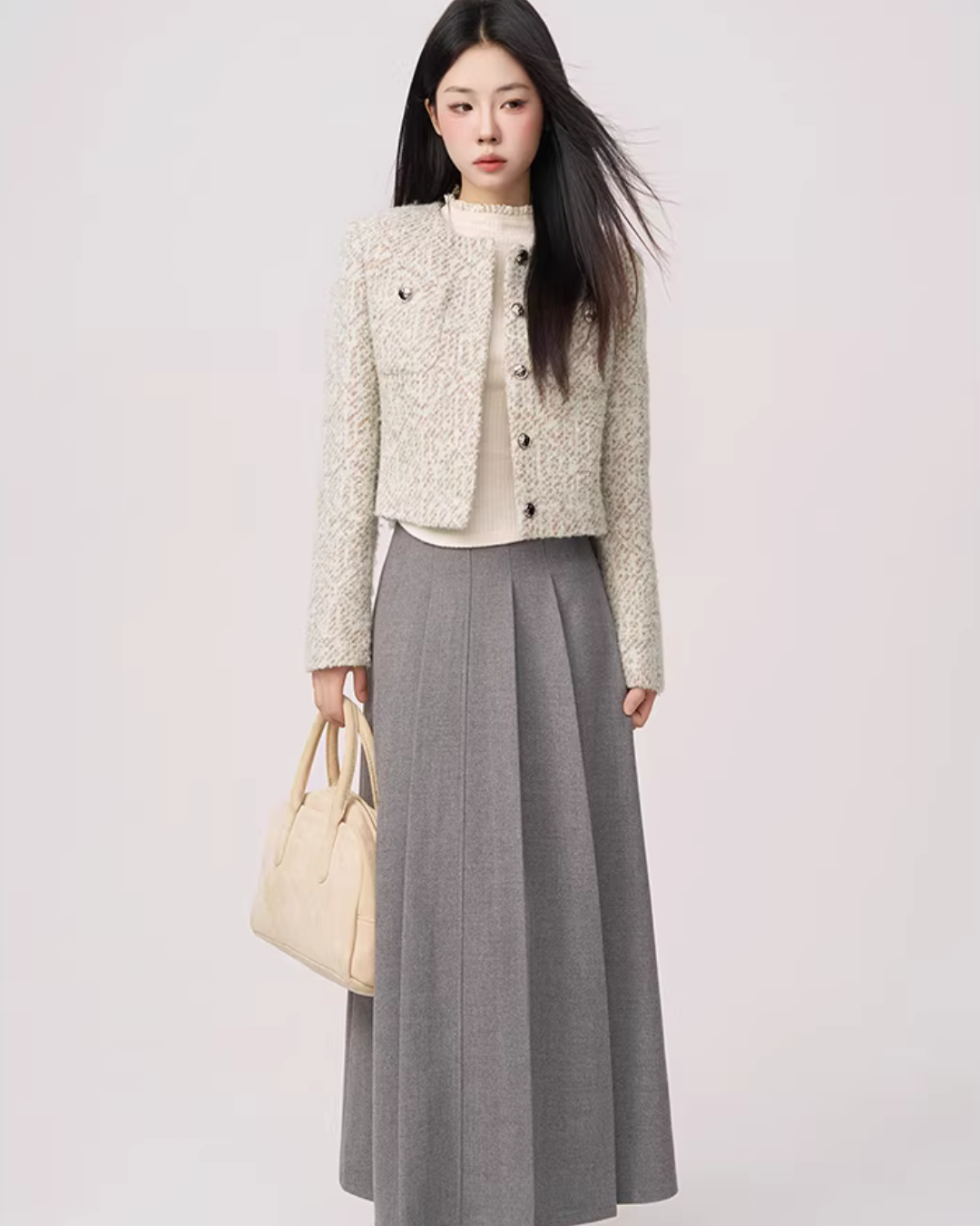 Feminine Short Tweed Jacket WDB0019