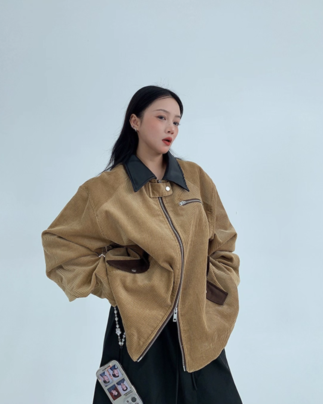 Double Zip Corduroy Jacket YLS0894