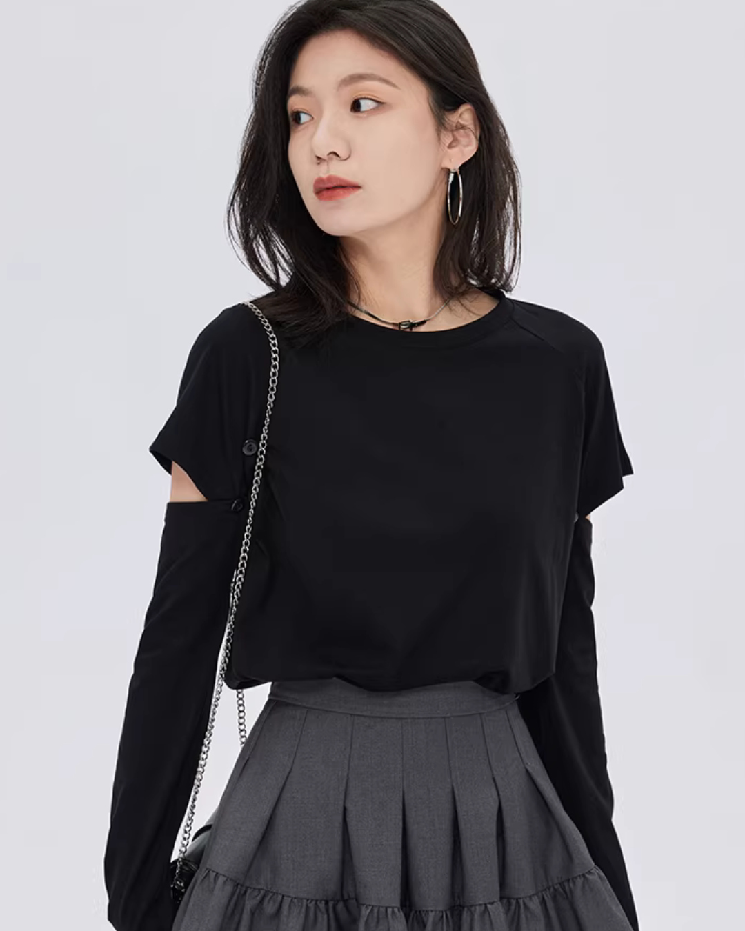 Round Neck Long Sleeve T-Shirt SHN0015