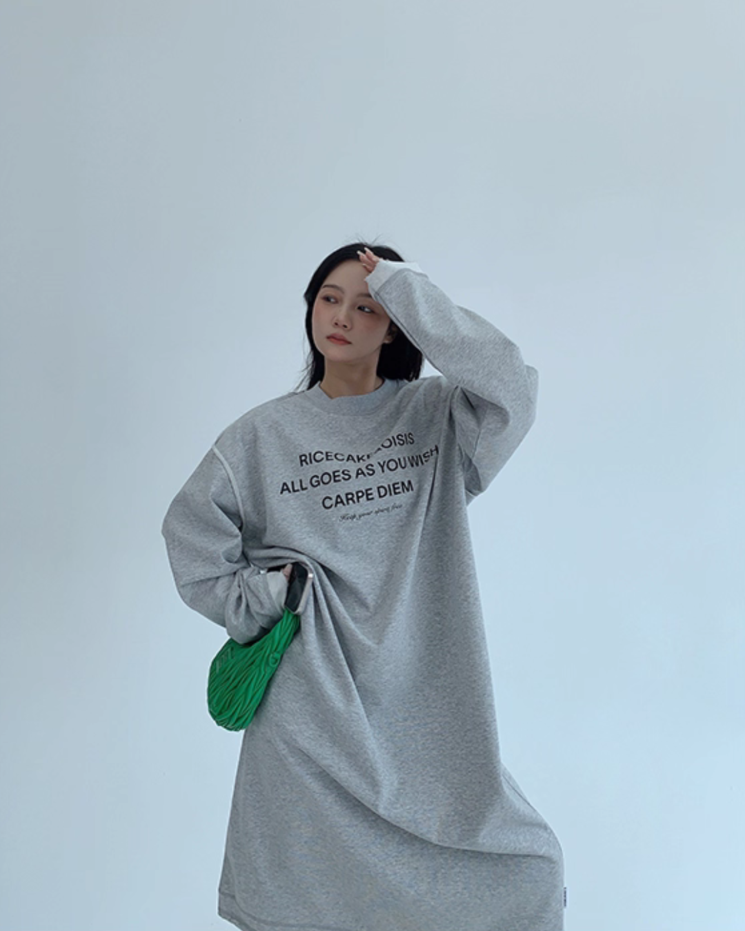 Logo Print Oversized Dress YLS0931
