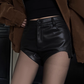 High Waist Slim Leather Shorts ZRS0093