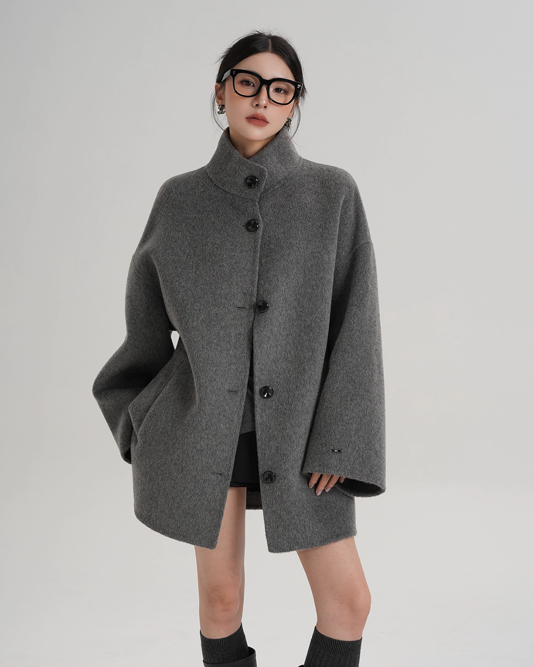 Stand Collar Short Coat SRS0396