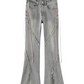 Lace-Up Flared Denim Pants 1SH0003