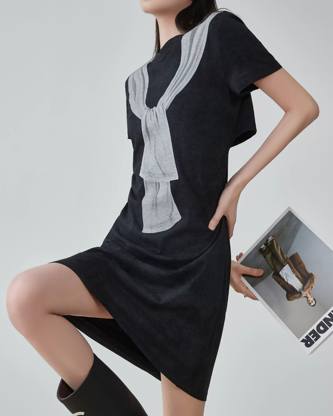 Fake Layered Design Dress FER0318