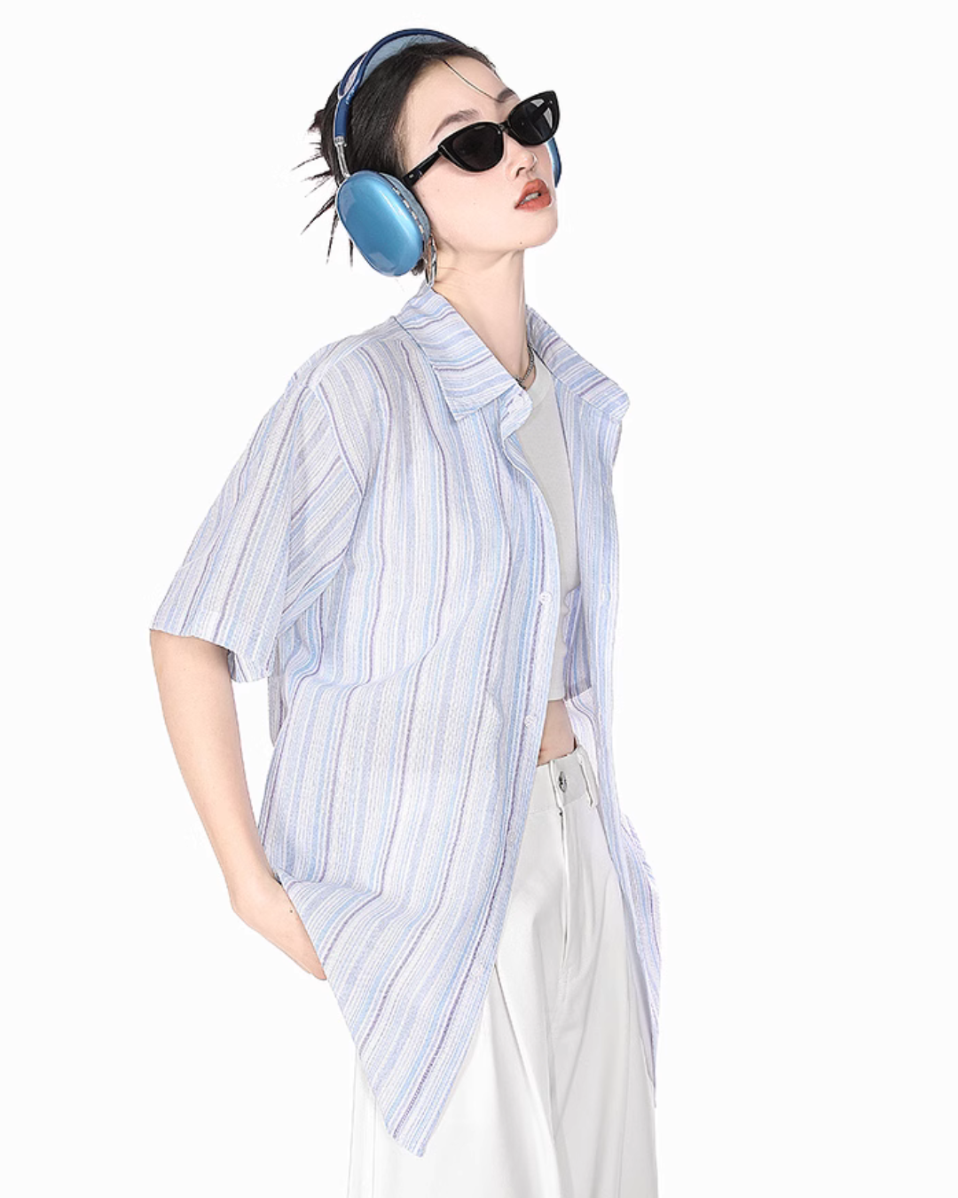 Striped Summer Short Sleeve Shirt ICM0057