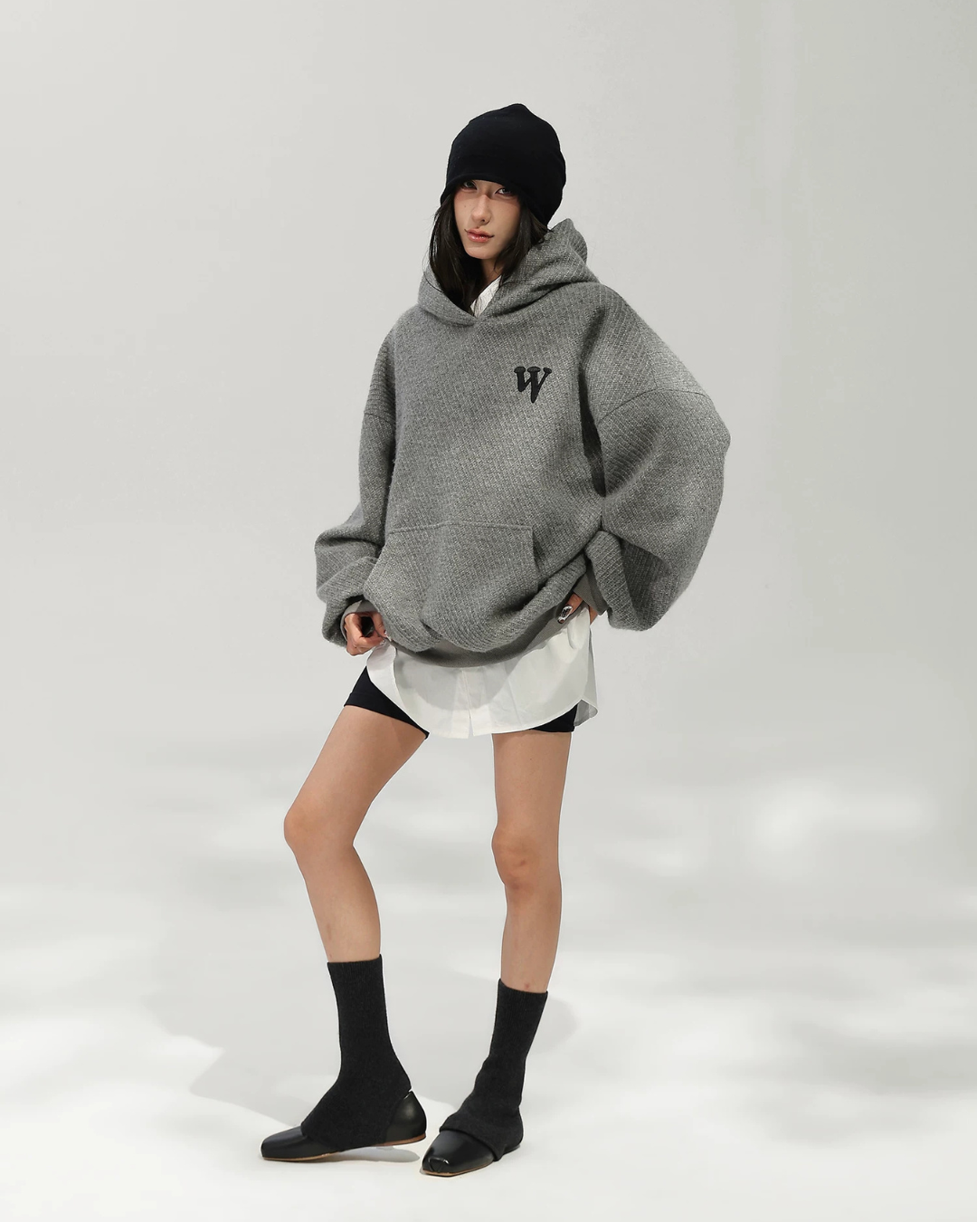 Wool Oversized Pullover Hoodie ACS0384