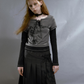 Dark Belt Pleated Skirt CEN0018