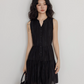 Key Neck Chiffon Sleeveless Dress VAS0118