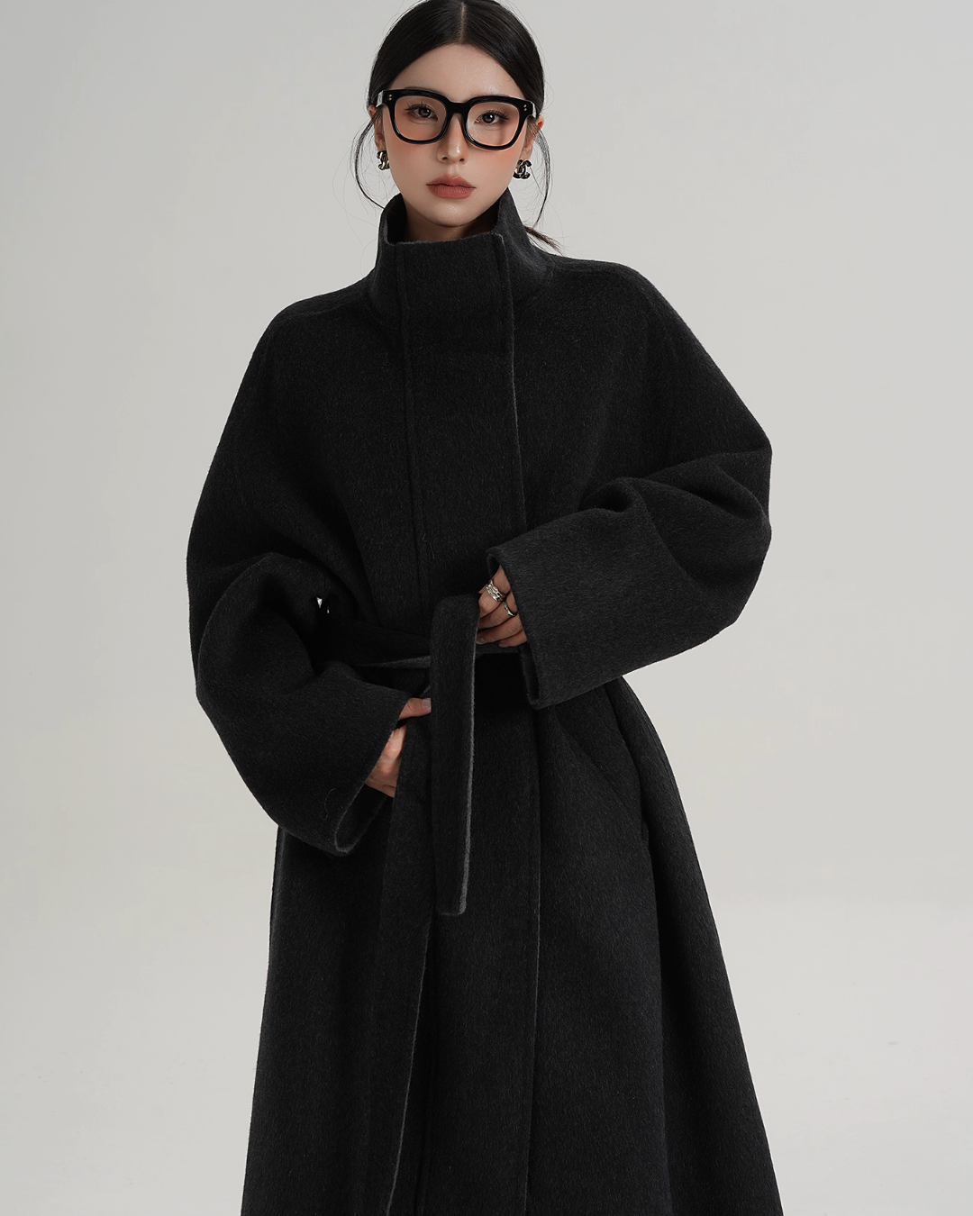 Stand Collar Long Coat SRS0382