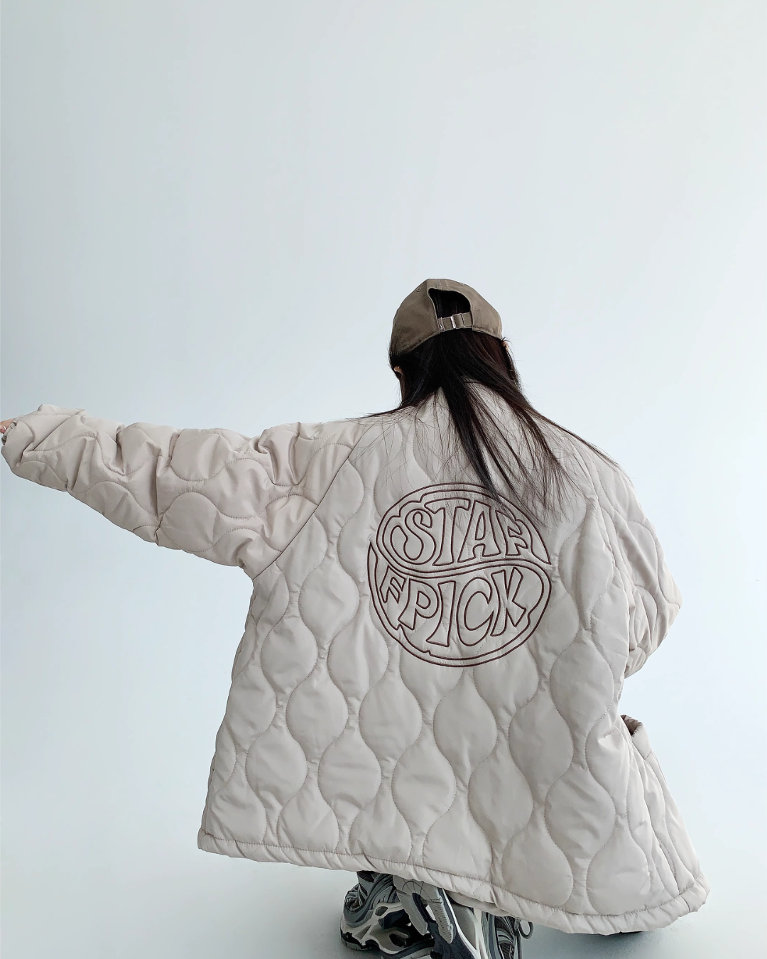 Round Hem Quilted Jacket YLS0428