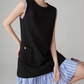 Striped Patchwork Sleeveless Vest Dress FER0066