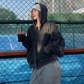 Washed Loose Zip Hoodie CYE0040